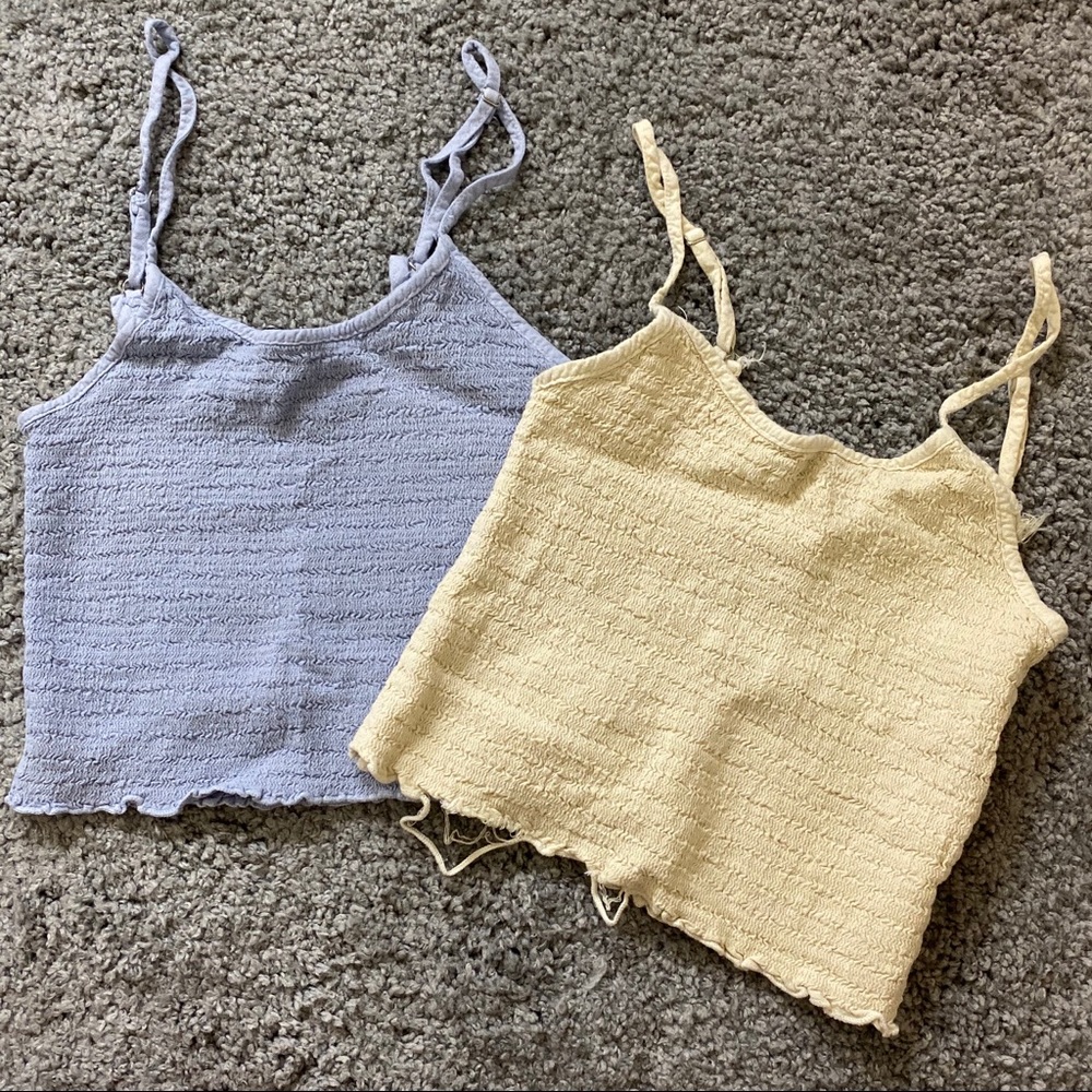 Brandy Melville Smocked Crop Tops (2)